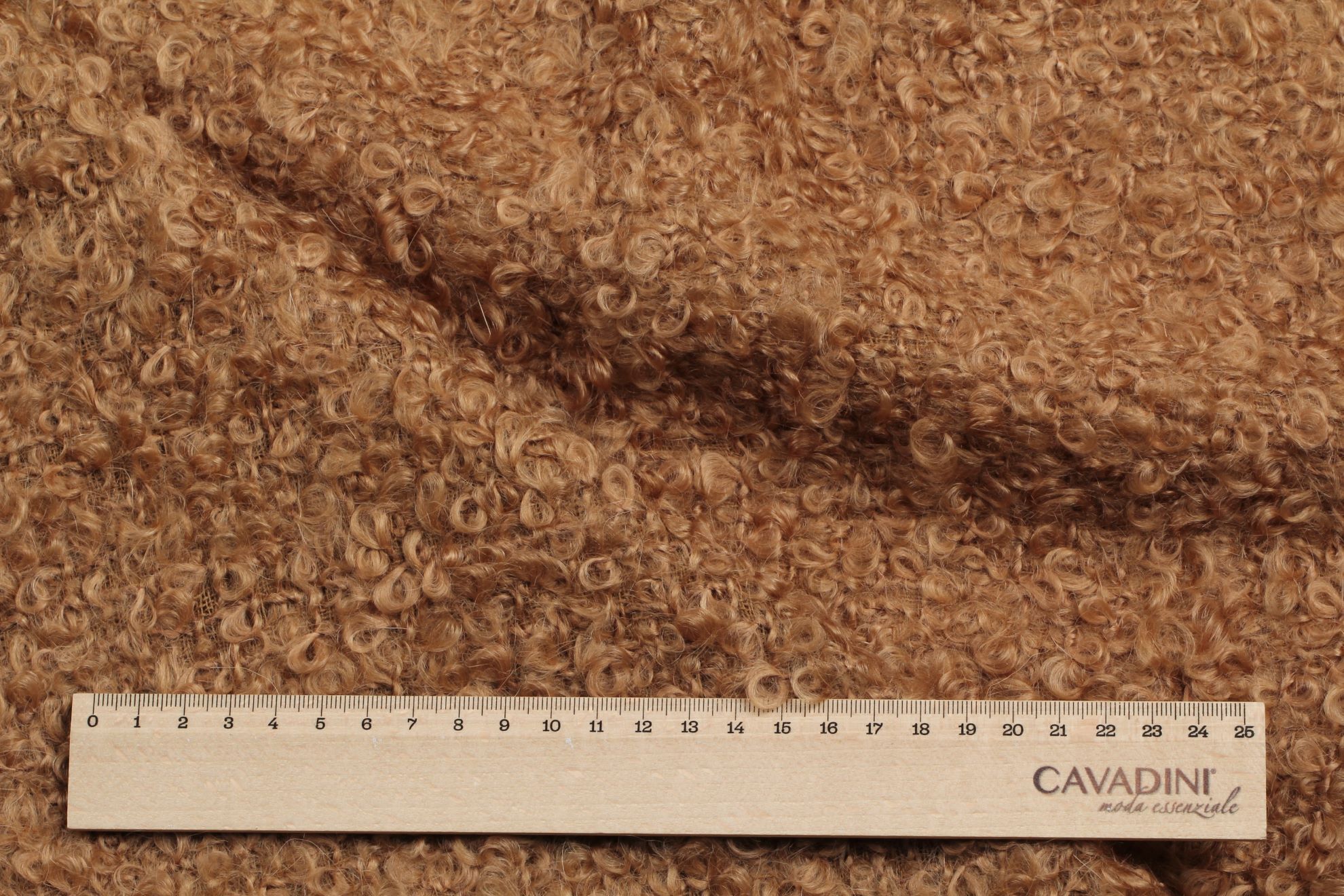 SJ-A72509-Prémiové buklé VINTAGE vlna s mohérem-camel