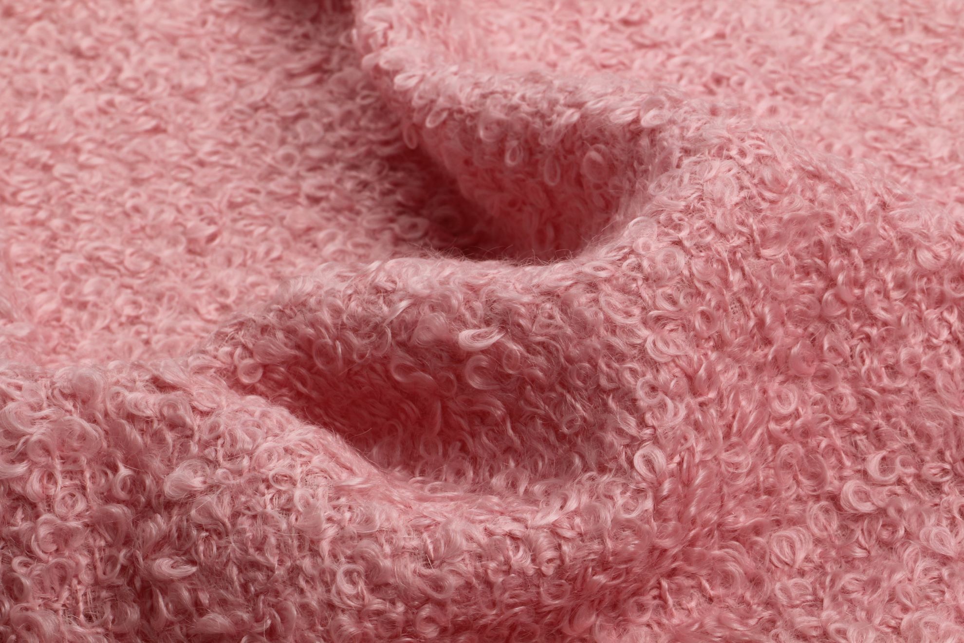 SJ-A72510-Prémiové buklé VINTAGE vlna s mohérem růžová-2